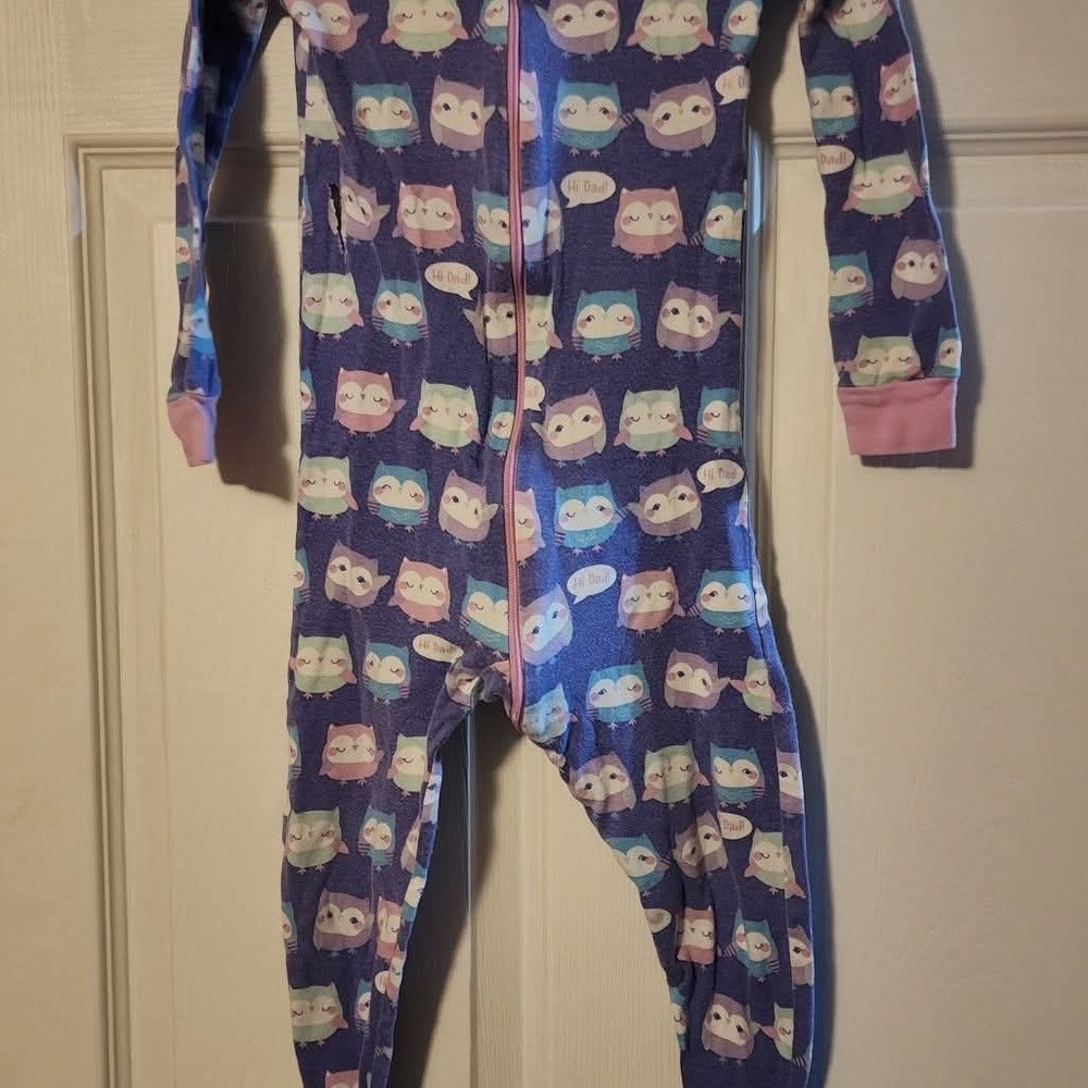 The Children's Place Purple and Pink Owl Footie